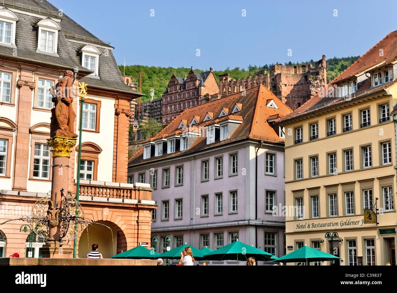Heidelberg, Town hall marketplace, Germany, Europe Stock Photo Alamy