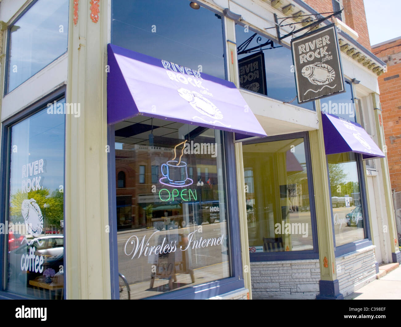 River Rock Coffee Shop. St Peter Minnesota MN USA Stock Photo Alamy