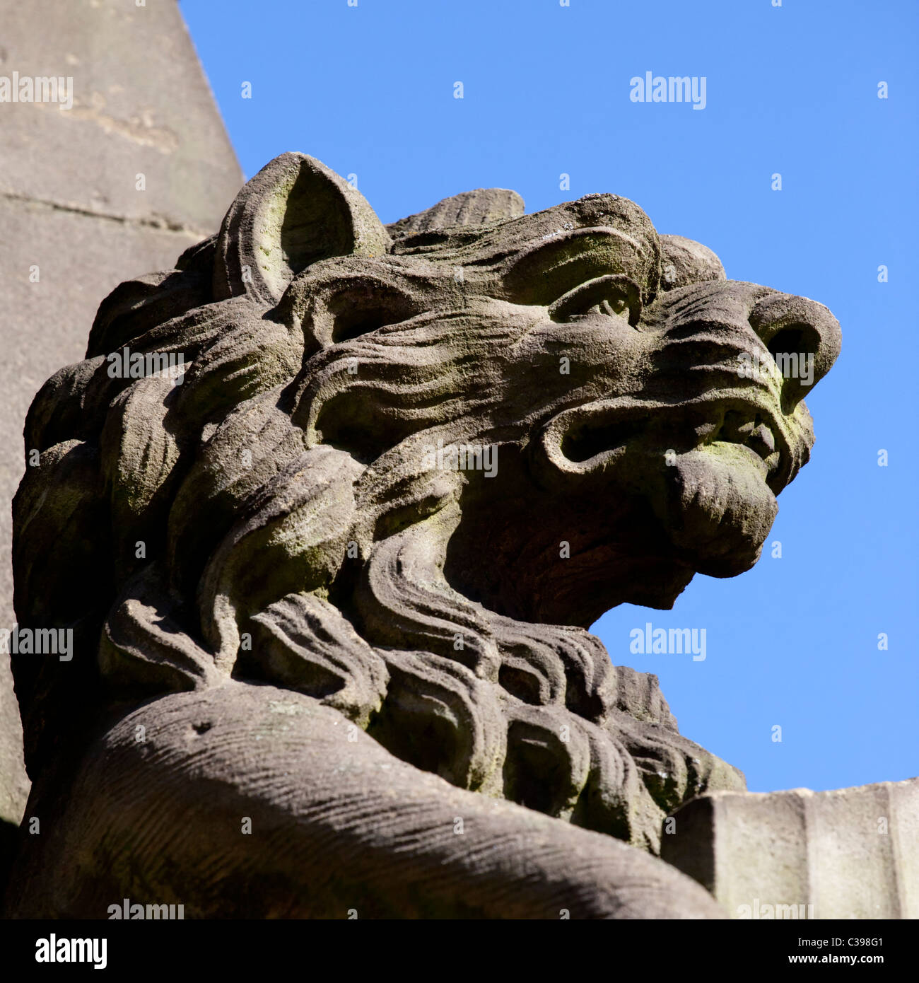 A Stone Lion Gargoyle Stock Photo Alamy