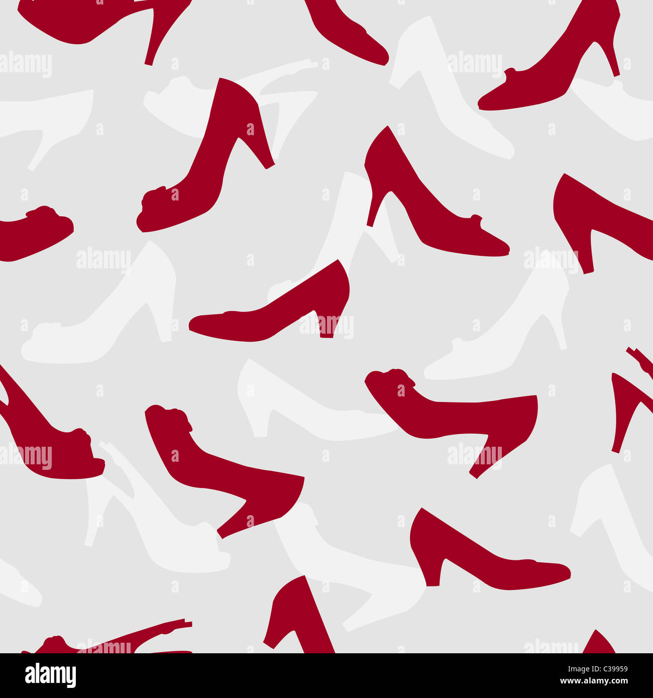 woman shoes seamless pattern illustration background Stock Photo - Alamy