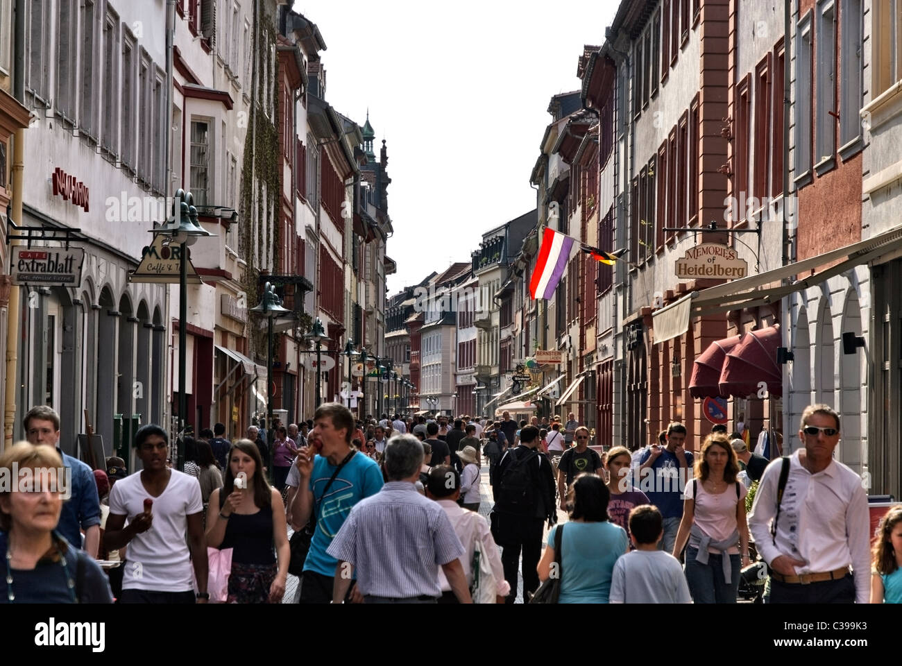 Main Street, Hauptstrasse, Heidelberg, Germany, Europe Stock Photo - Alamy