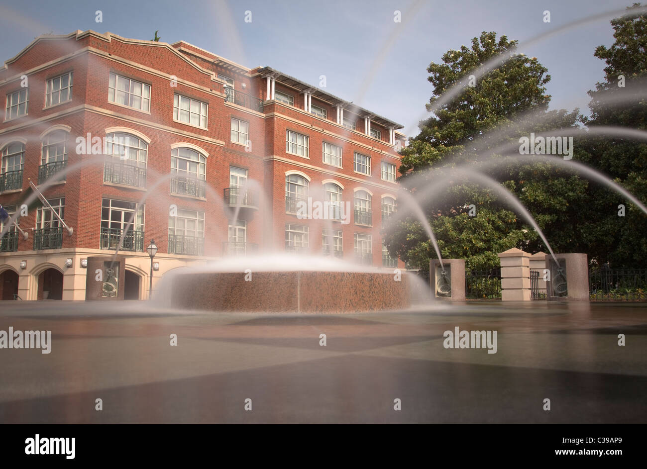 Water fountain Waterfront Park Charleston South Carolina Stock Photo