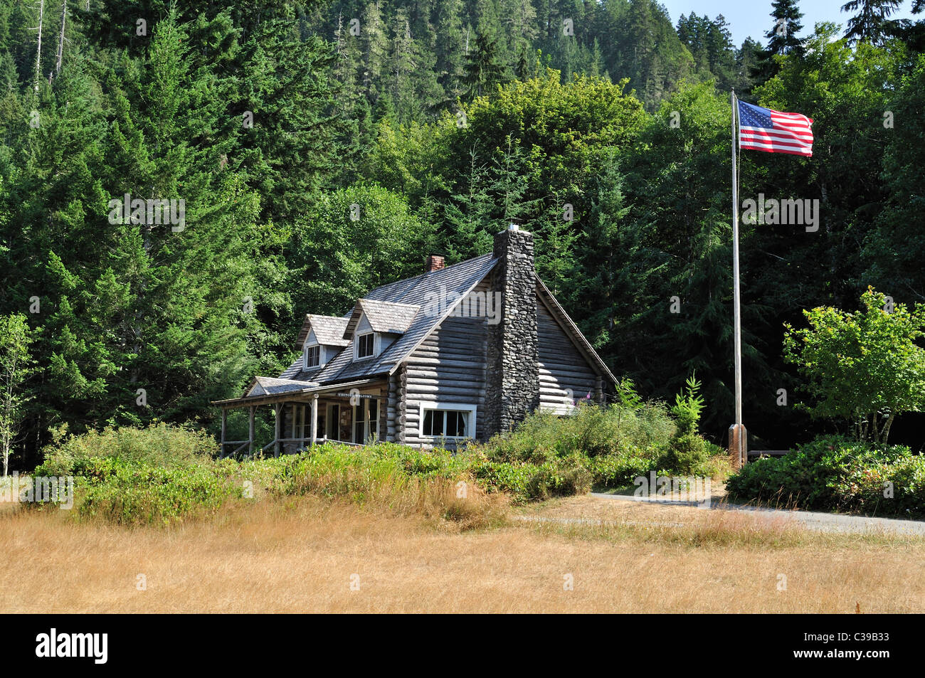 Ranger station in Olympic national park, Washington Stock Photo