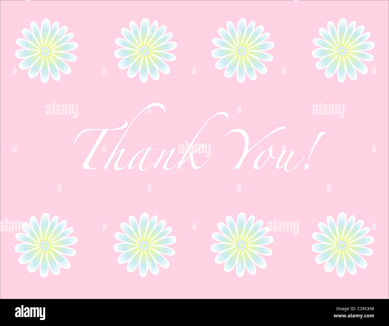 Thank You! greeting card illustration design Stock Photo