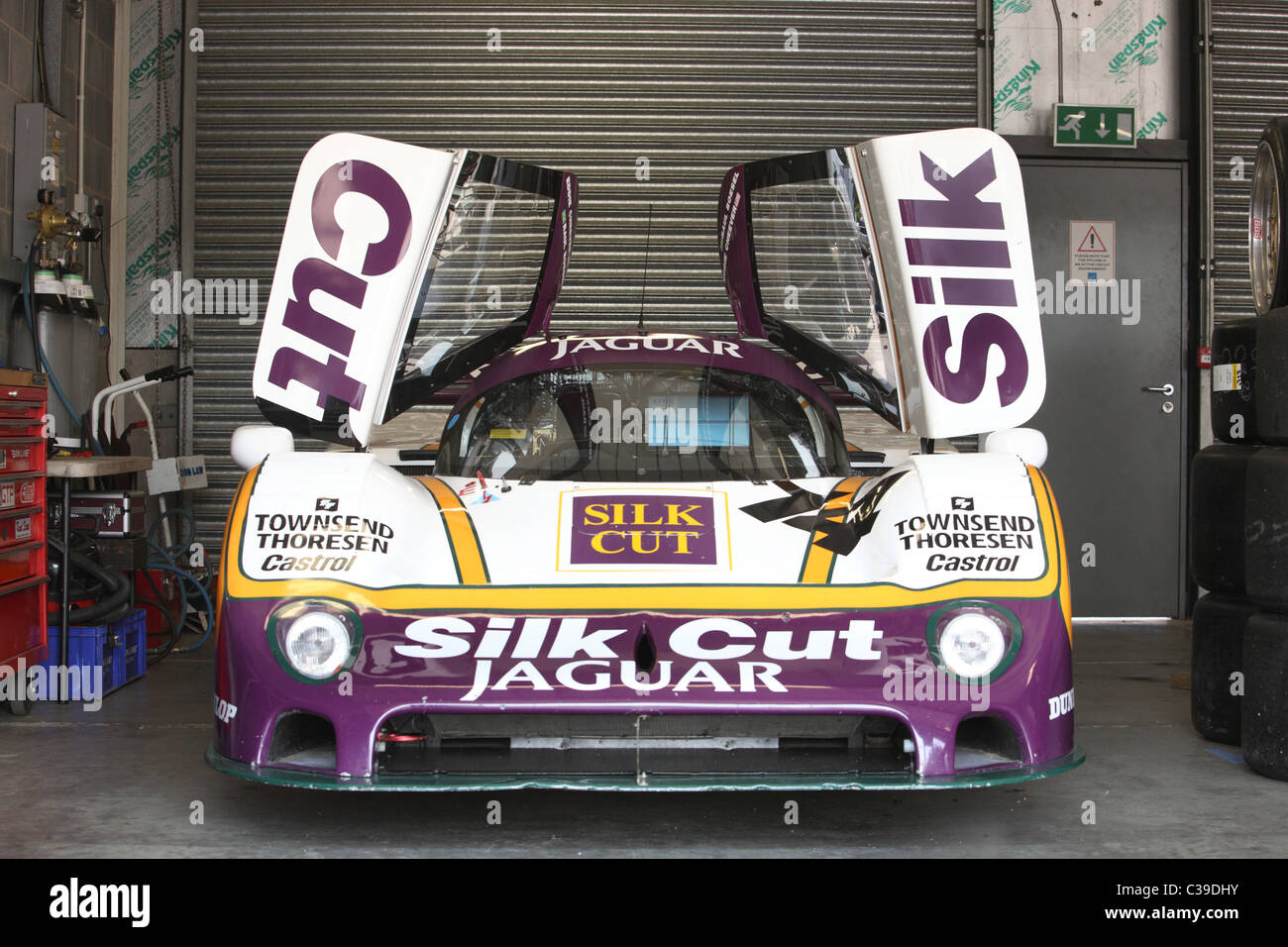 Jaguar Silk Cut race car XJR9 XJR6 Le mans car Stock Photo