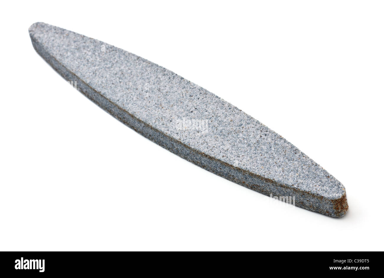 single gray whetstone isolated on white background Stock Photo Alamy