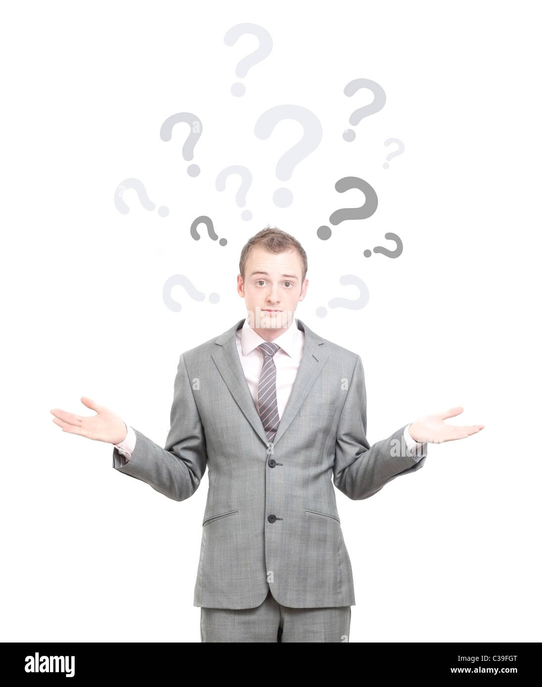 A business man shrugging Stock Photo Alamy