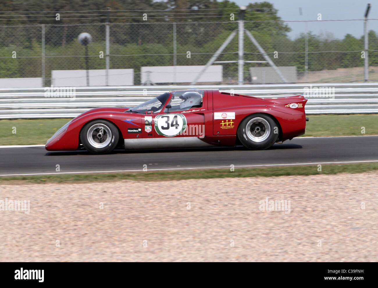 Chevron Group C race car at speed Stock Photo