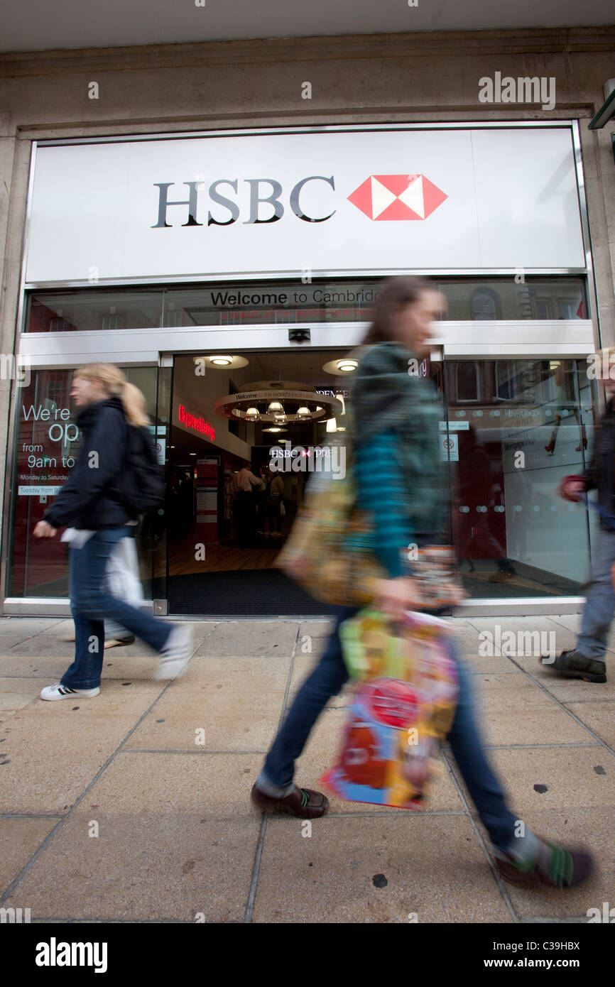 Exterior shot of a HSBC branch. Stock Photo