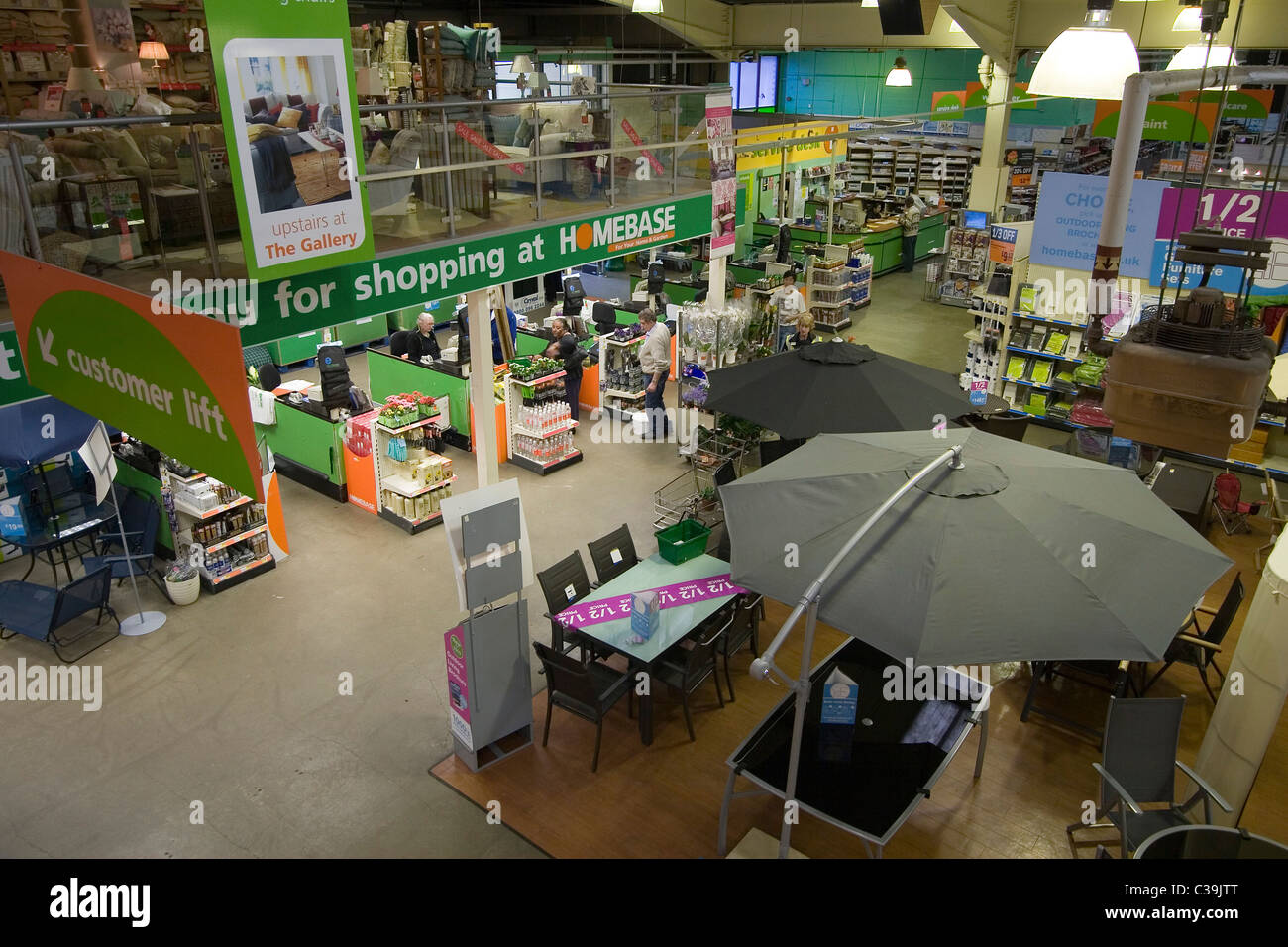 Interal shot of a Homebase store, part of the home Retail Group