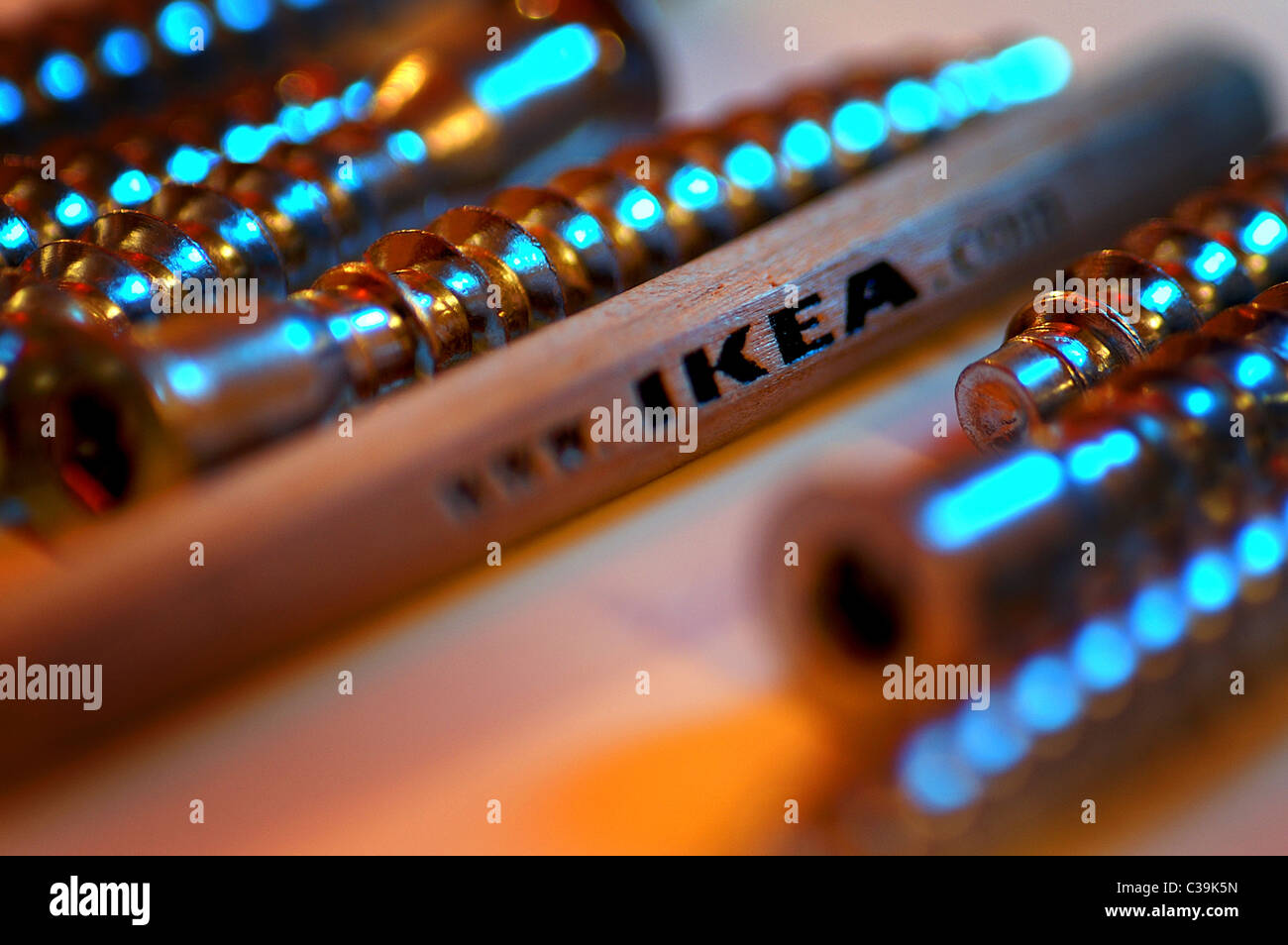 Close-up of Ikea tools and parts used for self assembly Stock Photo - Alamy