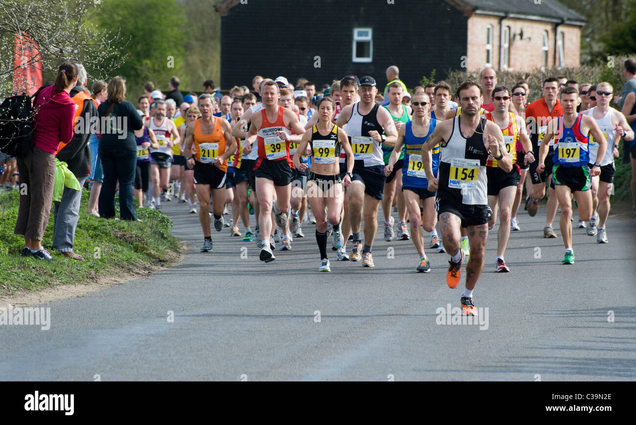 start of road running race Stock Photo