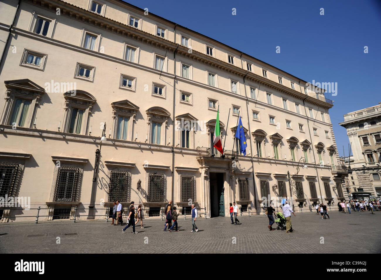 Italy, Rome, Palazzo Chigi, seat of the italian government Stock Photo