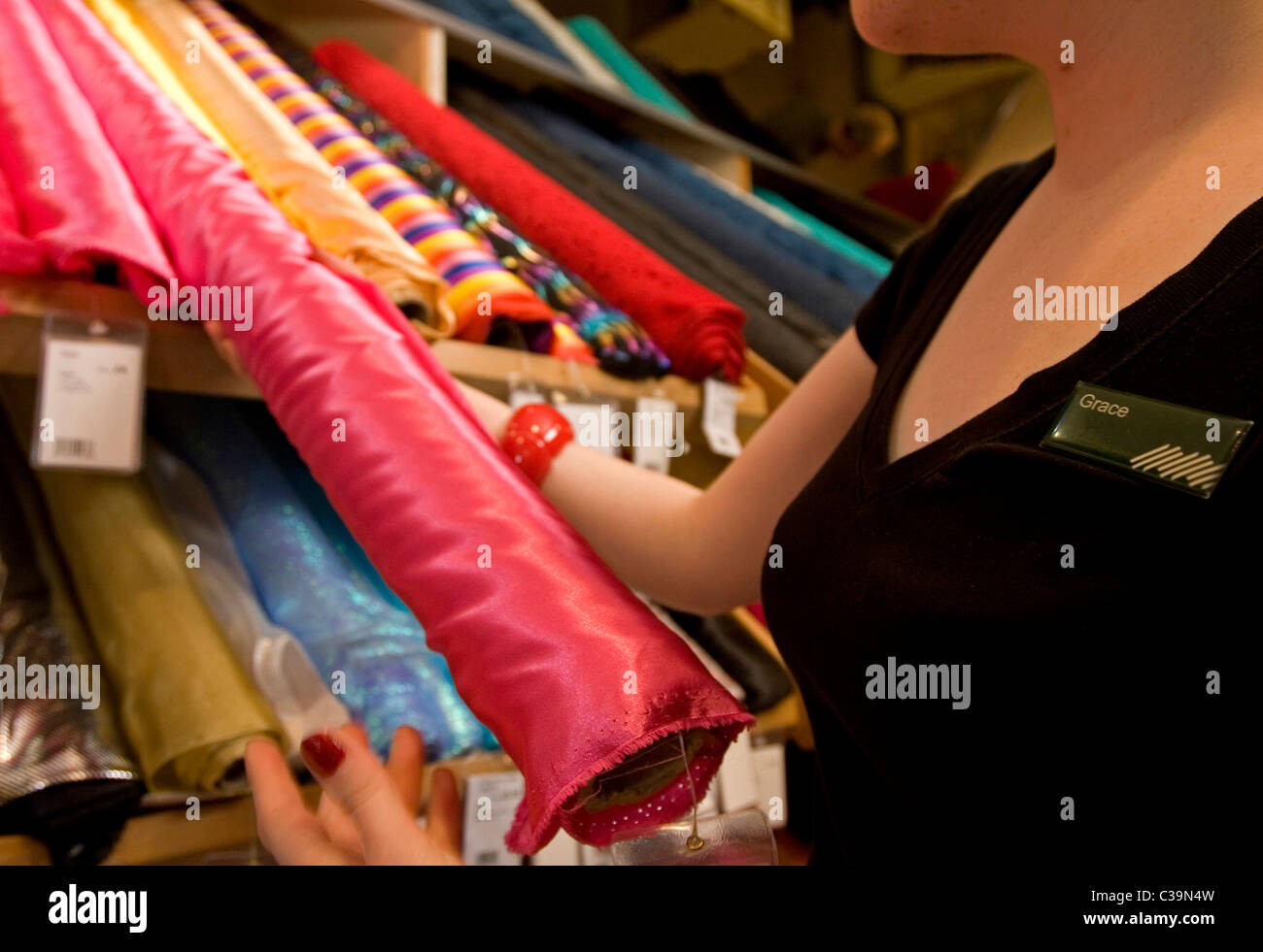 John Lewis haberdashery department John Lewis Stock Photo Alamy