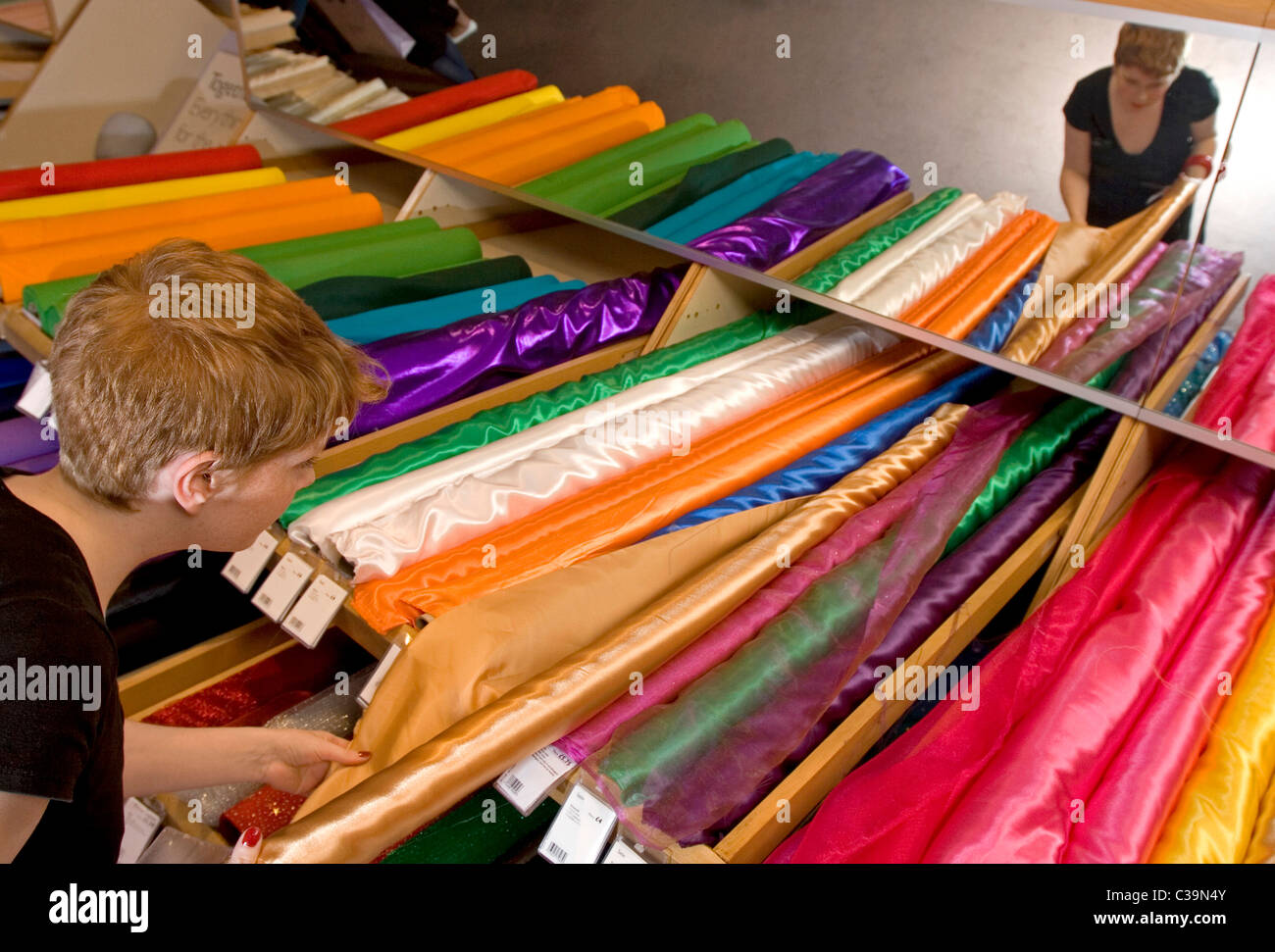 John Lewis haberdashery department John Lewis Stock Photo Alamy