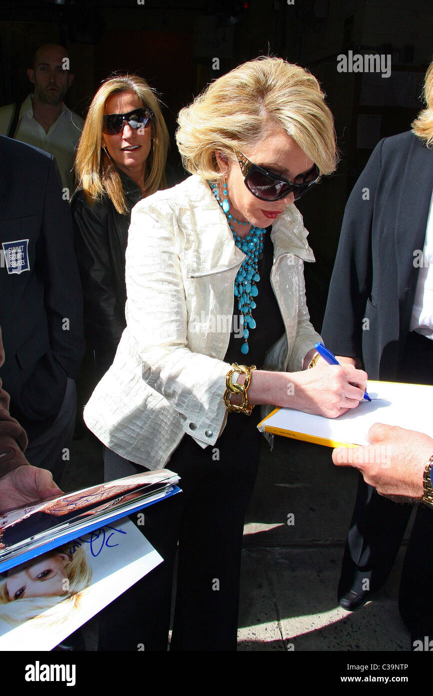 Celebrity Apprentice' winner Joan Rivers outside ABC Studios for 'Live with Regis and Kelly' New