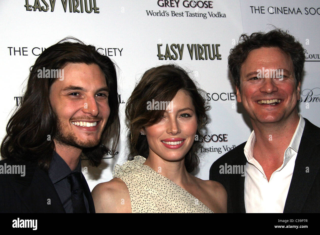Ben Barnes, Jessica Biel, Colin Firth Screening Of 'Easy Virtue' hosted by The Cinema Society - Inside Arrivals New York City, Stock Photo