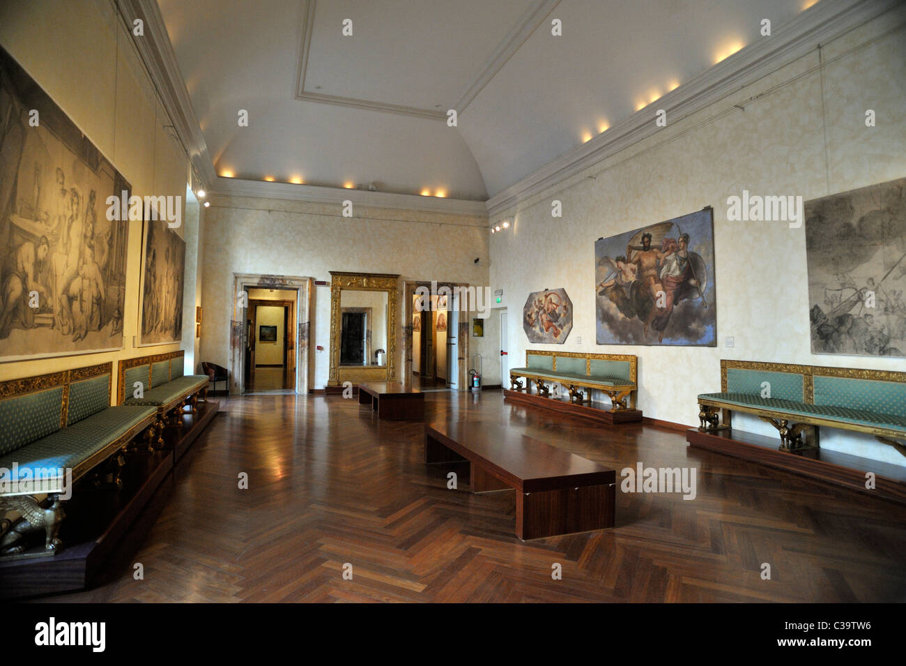 italy, rome, palazzo braschi, museo di roma, rome civic museum interior Stock Photo
