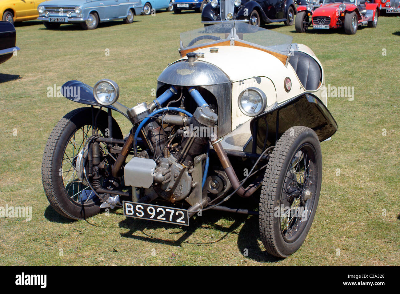 MORGAN MOTOR COMPANY,  HFS  ANZANI ENGINE Stock Photo