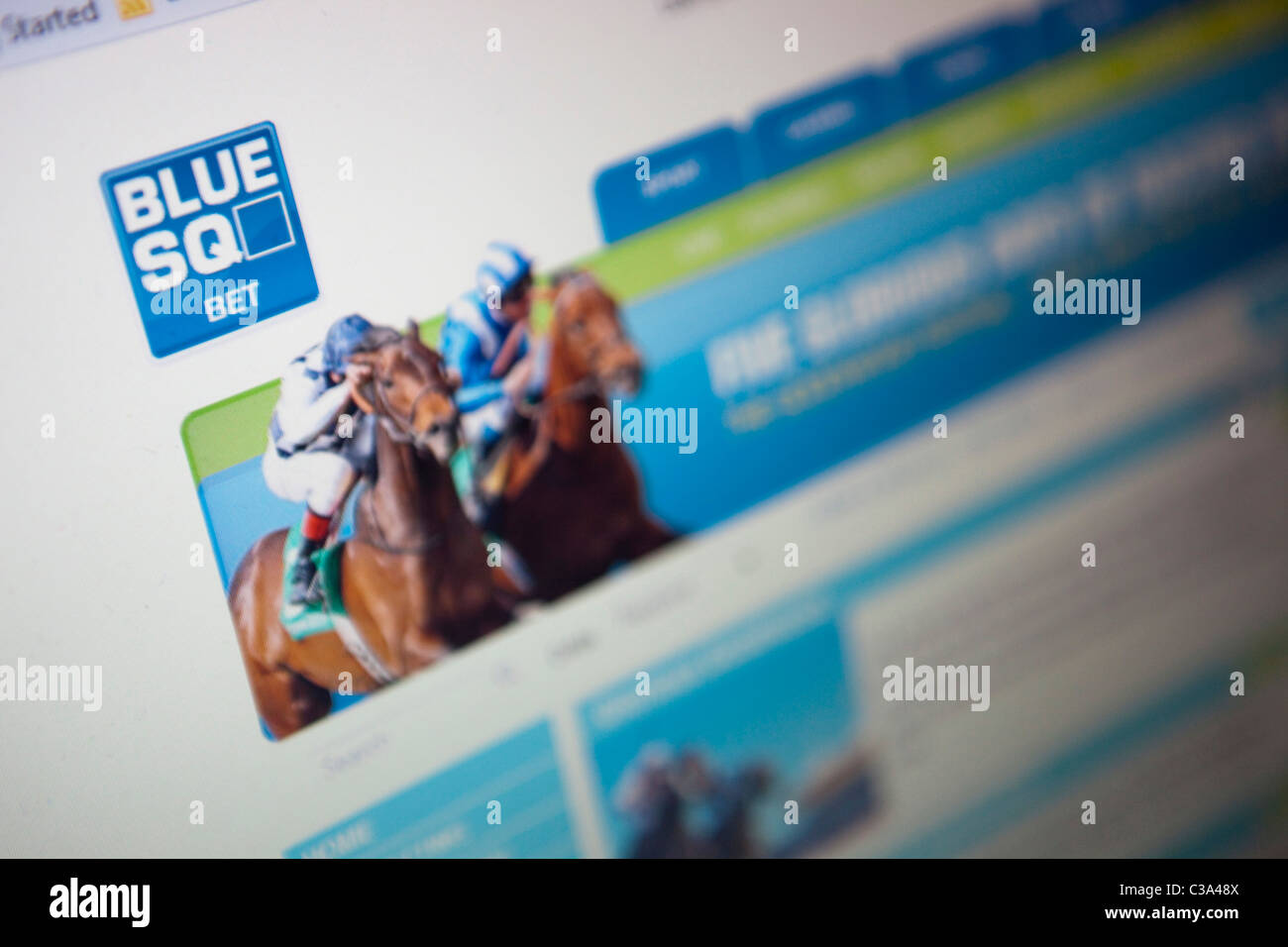 Illustrative image of the Blue SQ website. Stock Photo