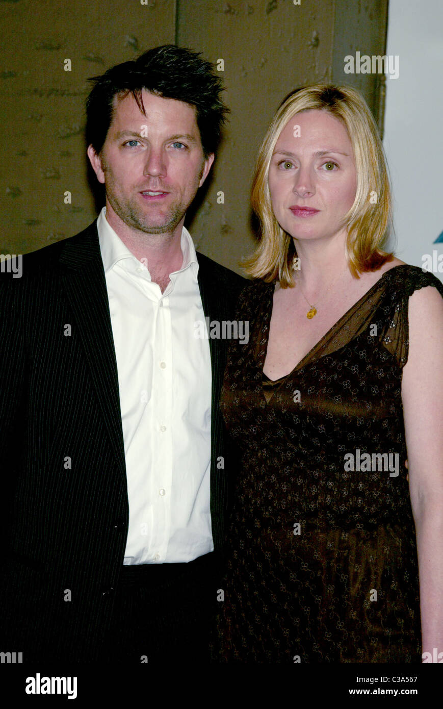 Jon Patrick Walker and his wife Hope Davis at the opening night of the  Broadway play 'Desire Under the Elms' at the St. James Stock Photo - Alamy