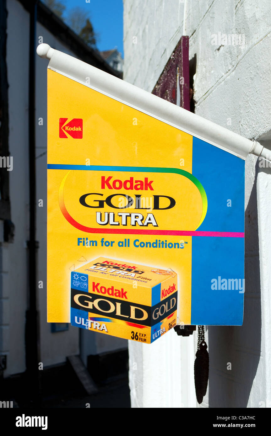 a Kodak film advertising sign Stock Photo