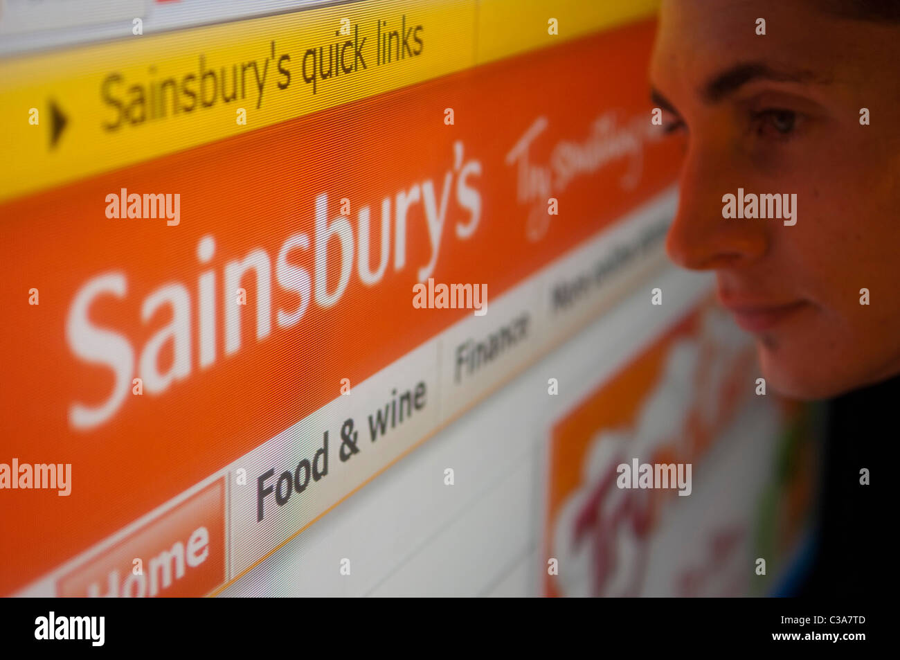 Illustrative image of the Sainsbury's website Stock Photo Alamy