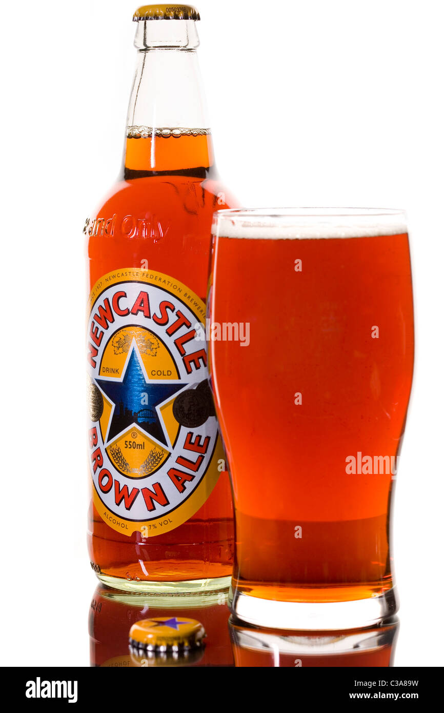 Illustrative image of Newcastle Brown ale. Stock Photo