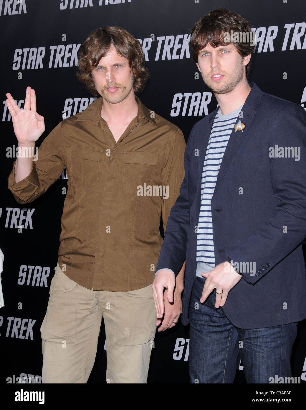 Jon Heder and twin brother Dan Heder Los Angeles Premiere of 