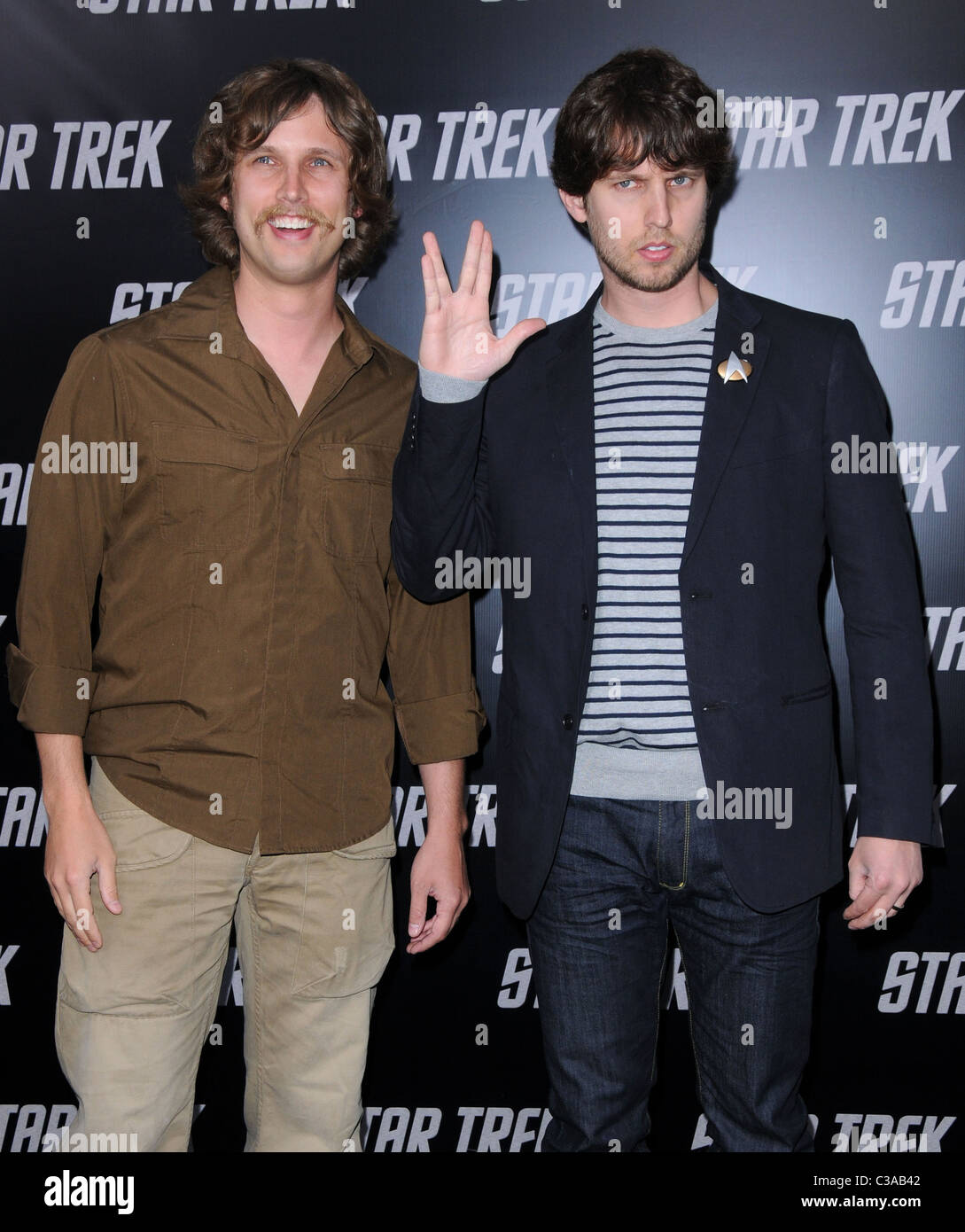 Jon Heder and twin brother Dan Heder Los Angeles Premiere of 'Star Trek