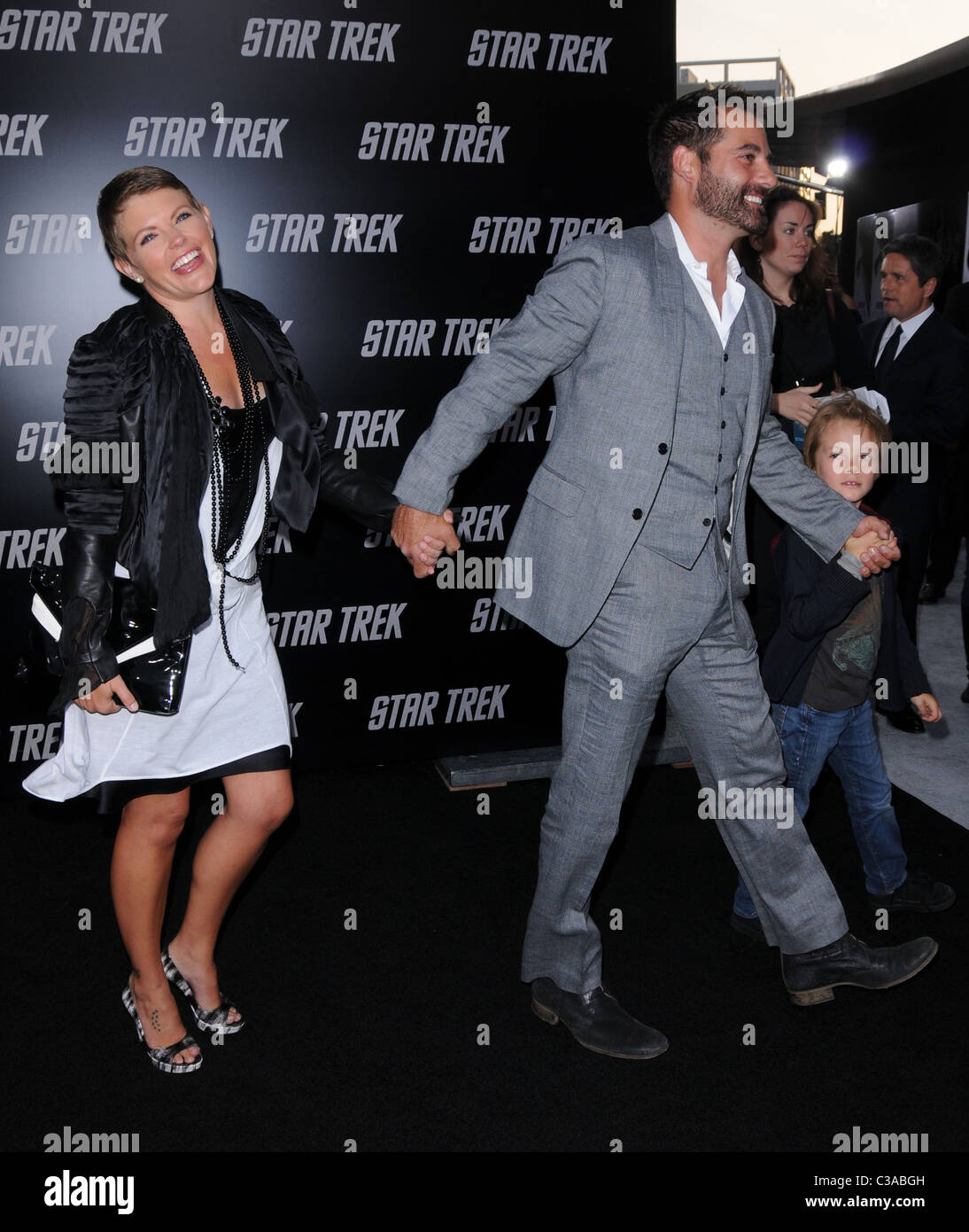 Adrian Pasdar with his wife, singer Natalie Maines and son Jackson