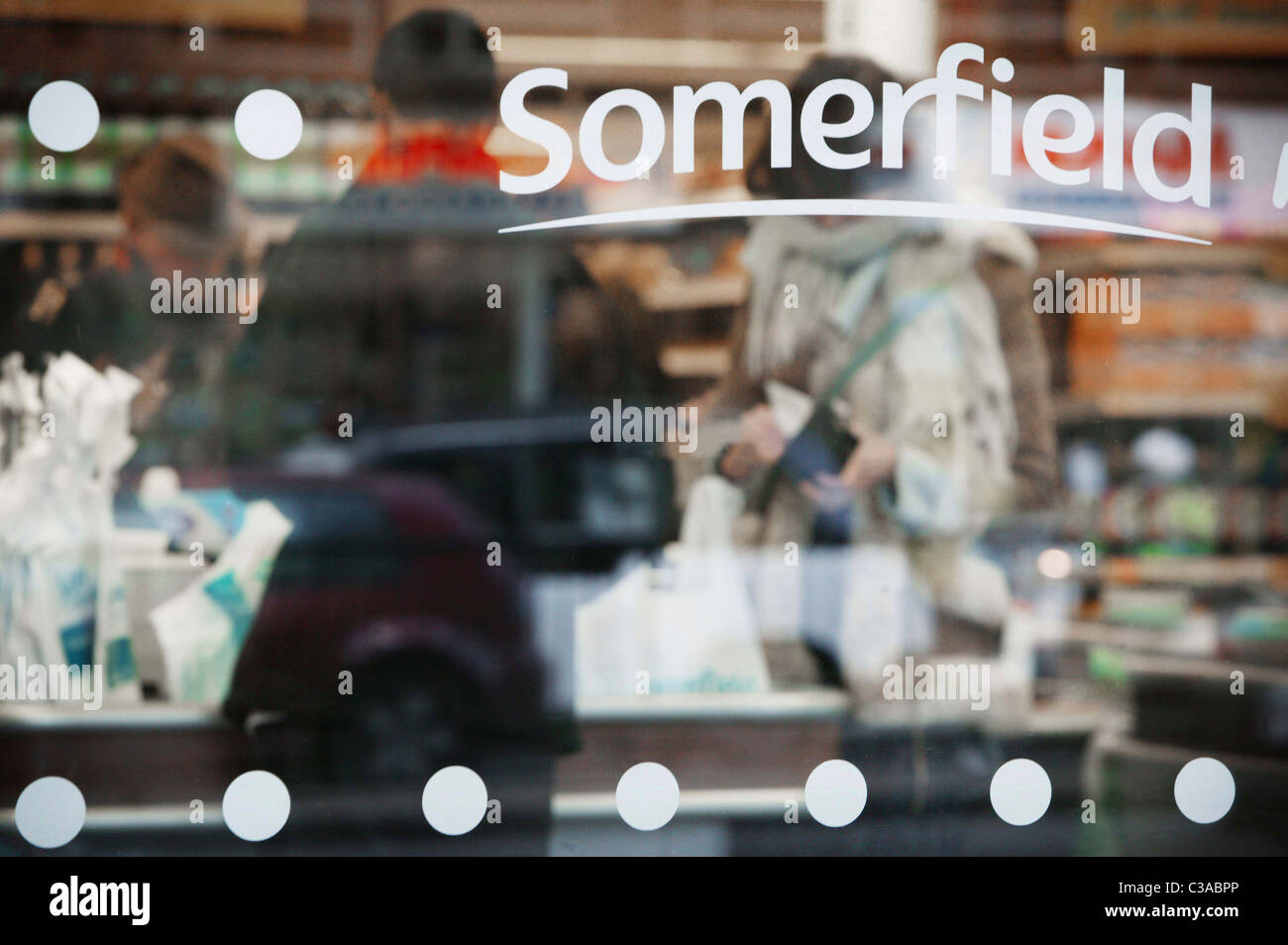 Shoppers at a Somerfield store in London. Stock Photo