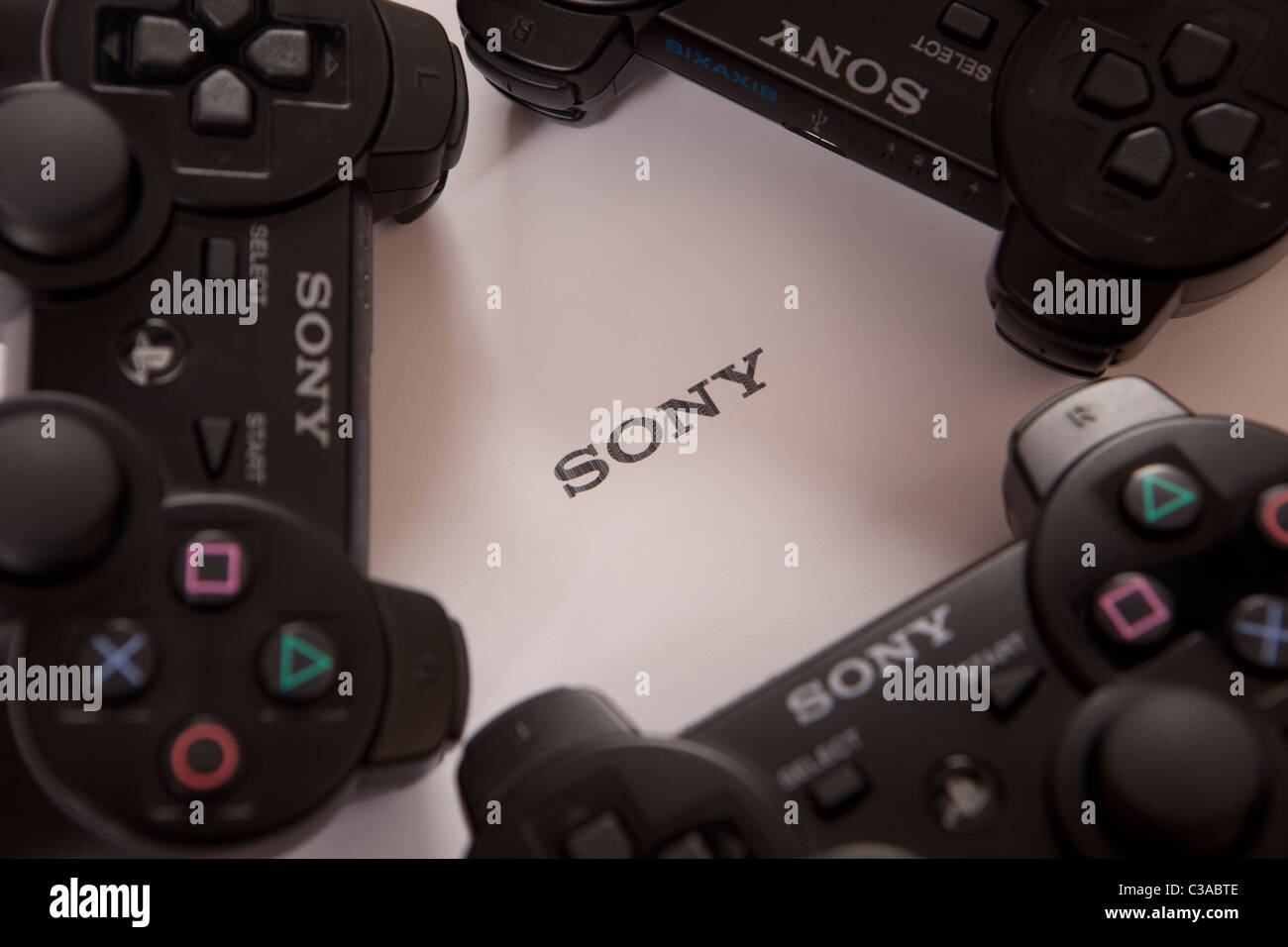 Illustrative image of the Sony Playstation 3 controller. Stock Photo