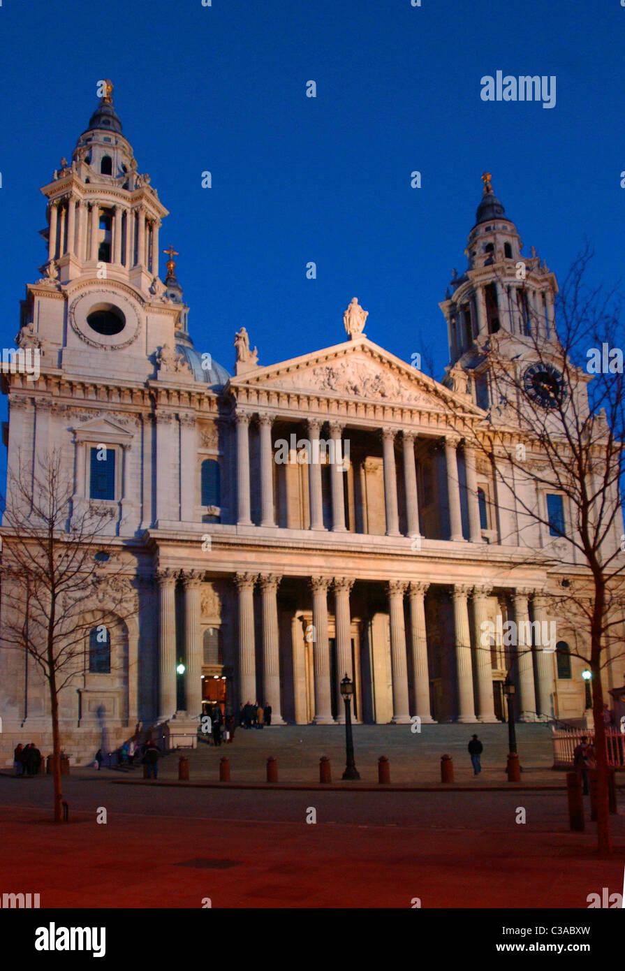 The front of St Paul's Cathedral designed by the court architect Sir