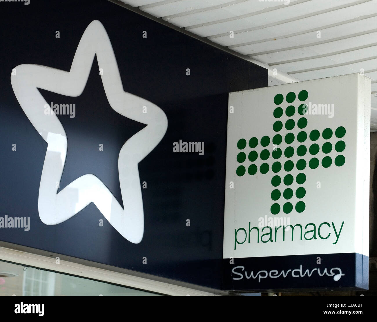 Exterior of a Superdrug store. Stock Photo