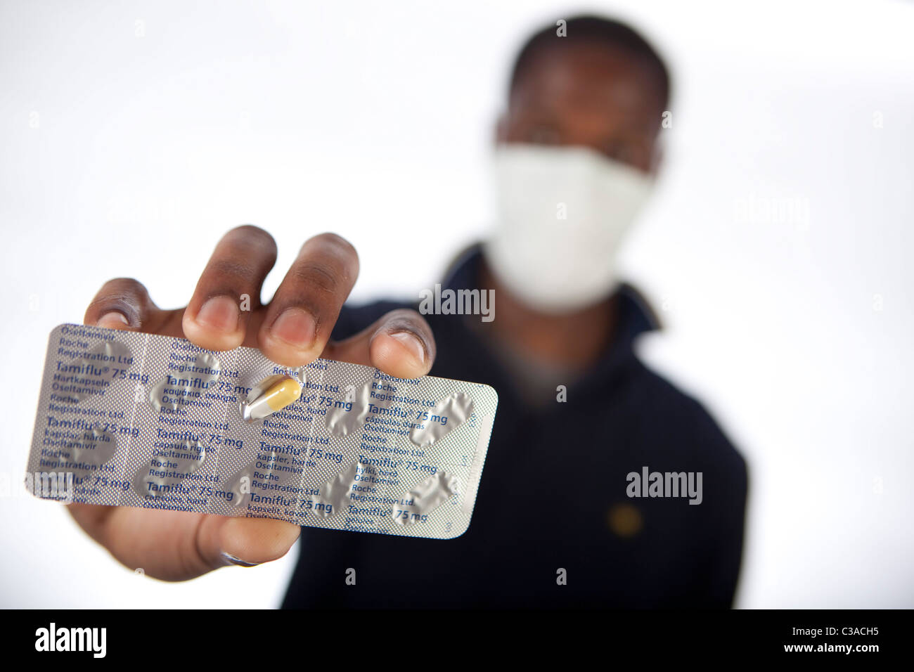 Illustrative image of a Tamiflu pack. Stock Photo