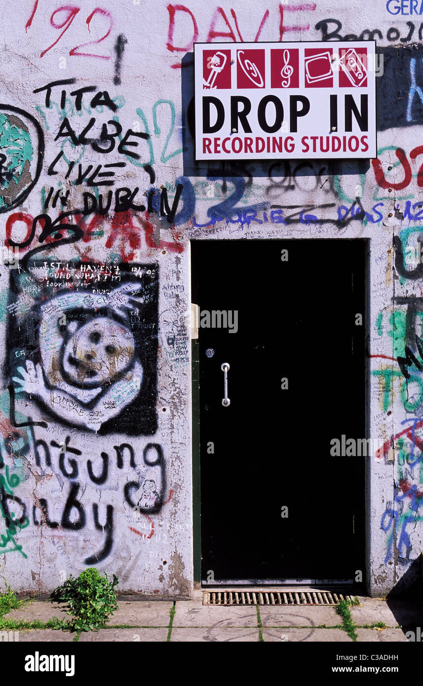 Republic of Ireland, Dublin county, the mythic recording studios of the rock band U2 on Windmill Lane Stock Photo