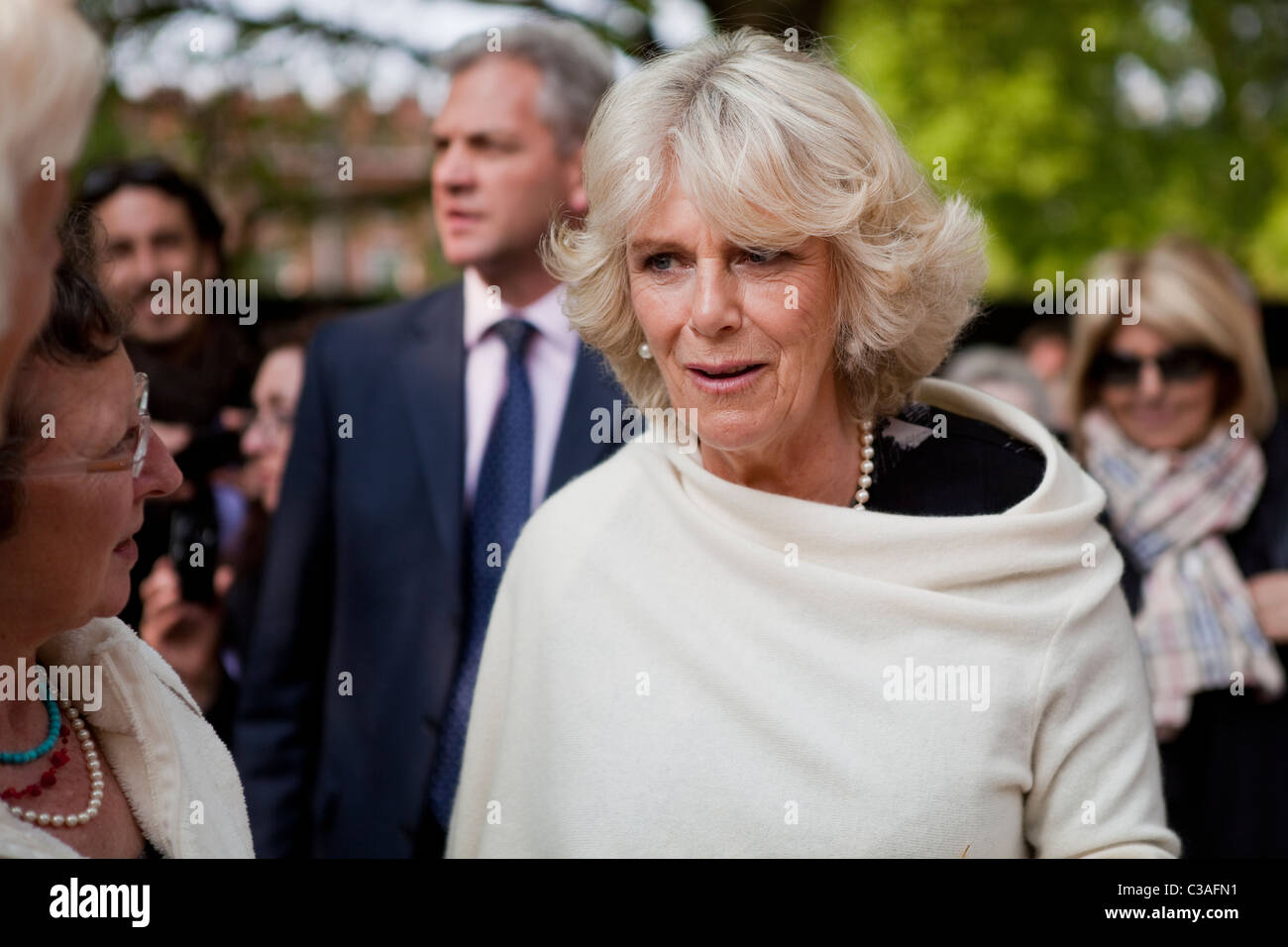 Camilla Parker Bowles meets the public on the Mall, London Stock Photo