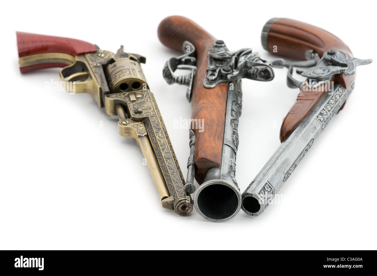 object on white - Gun Lighter close up Stock Photo