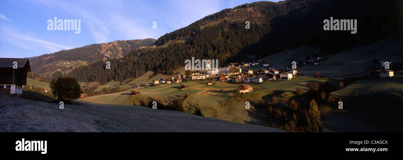 Austria, Tyrol, Lesachtal region, village and valley of Maria Luggau Stock Photo