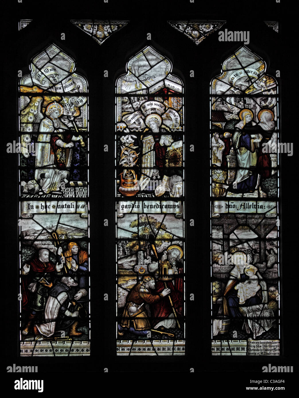 A Stained glass window by the Kempe Studios, St Mary's Church