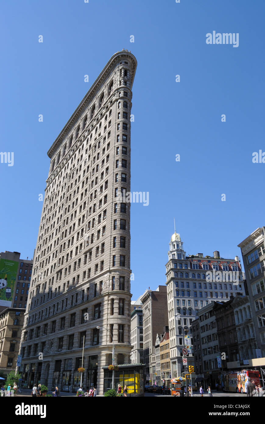 Flatiron building on Broadway in New York City. Stock Photo