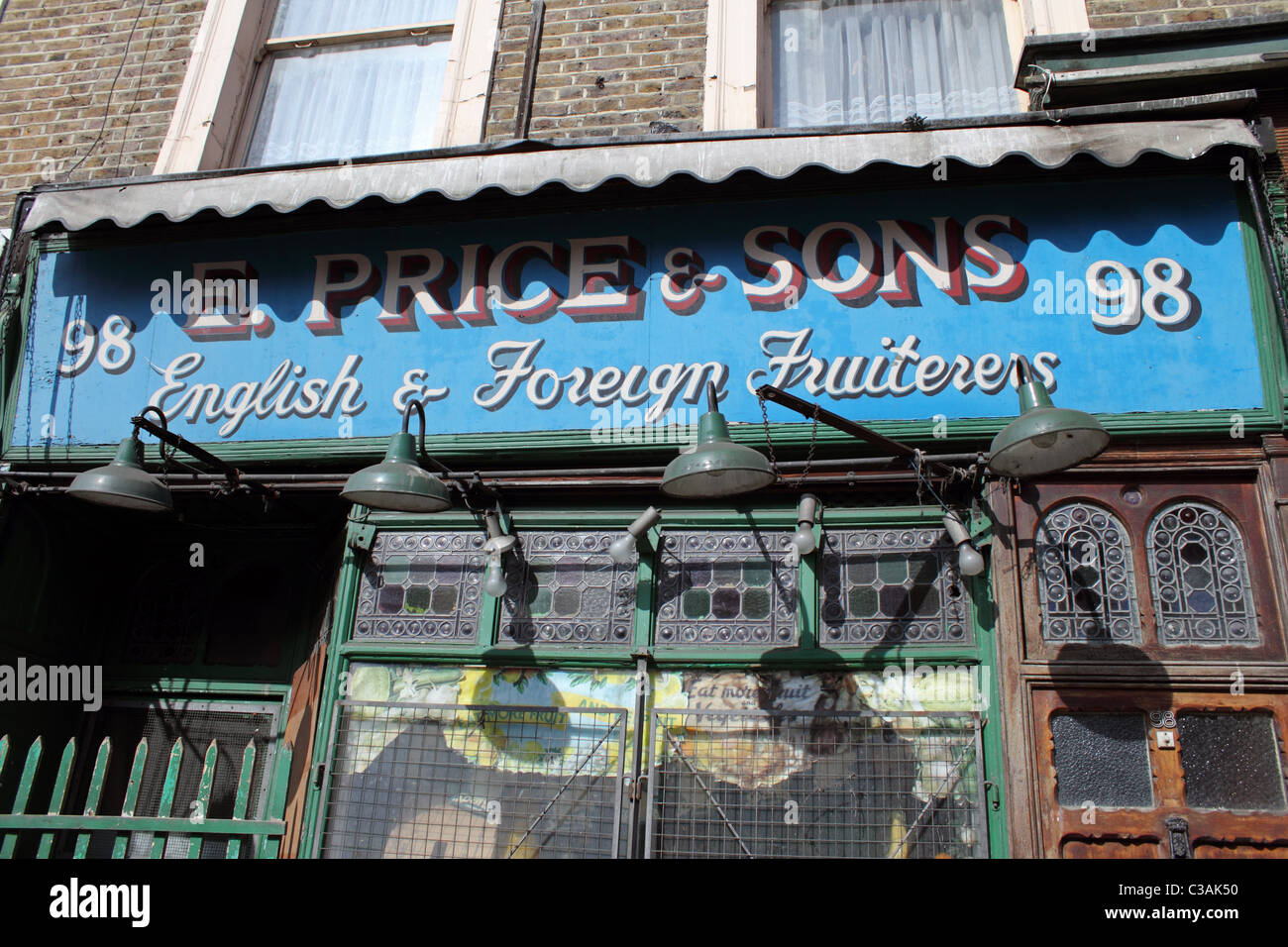 Old fruit shop, Golborne Road, Notting Hill, London, England, UK Stock