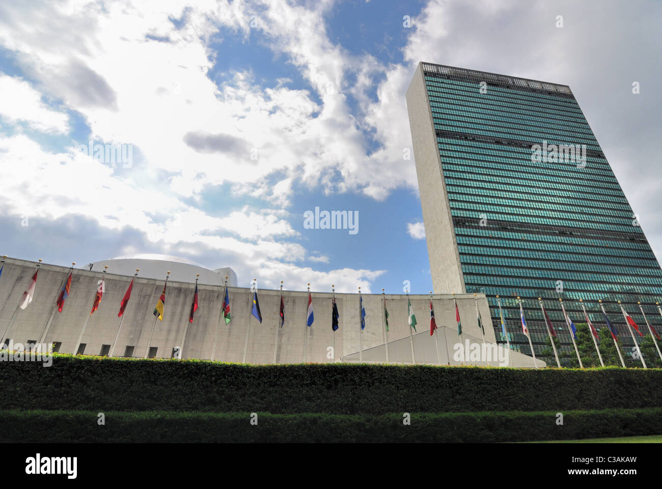 The United Nations Headquarters in New York CIty Stock Photo
