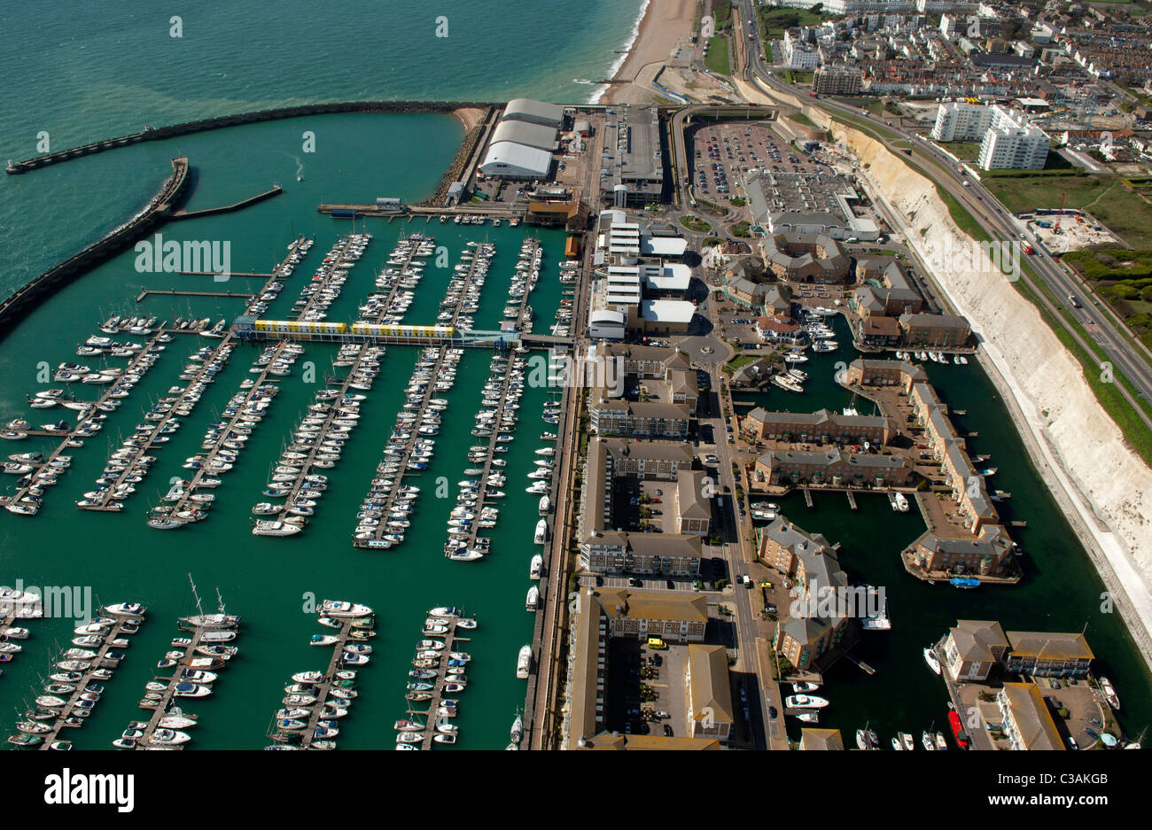Brighton Marina from the air Stock Photo Alamy