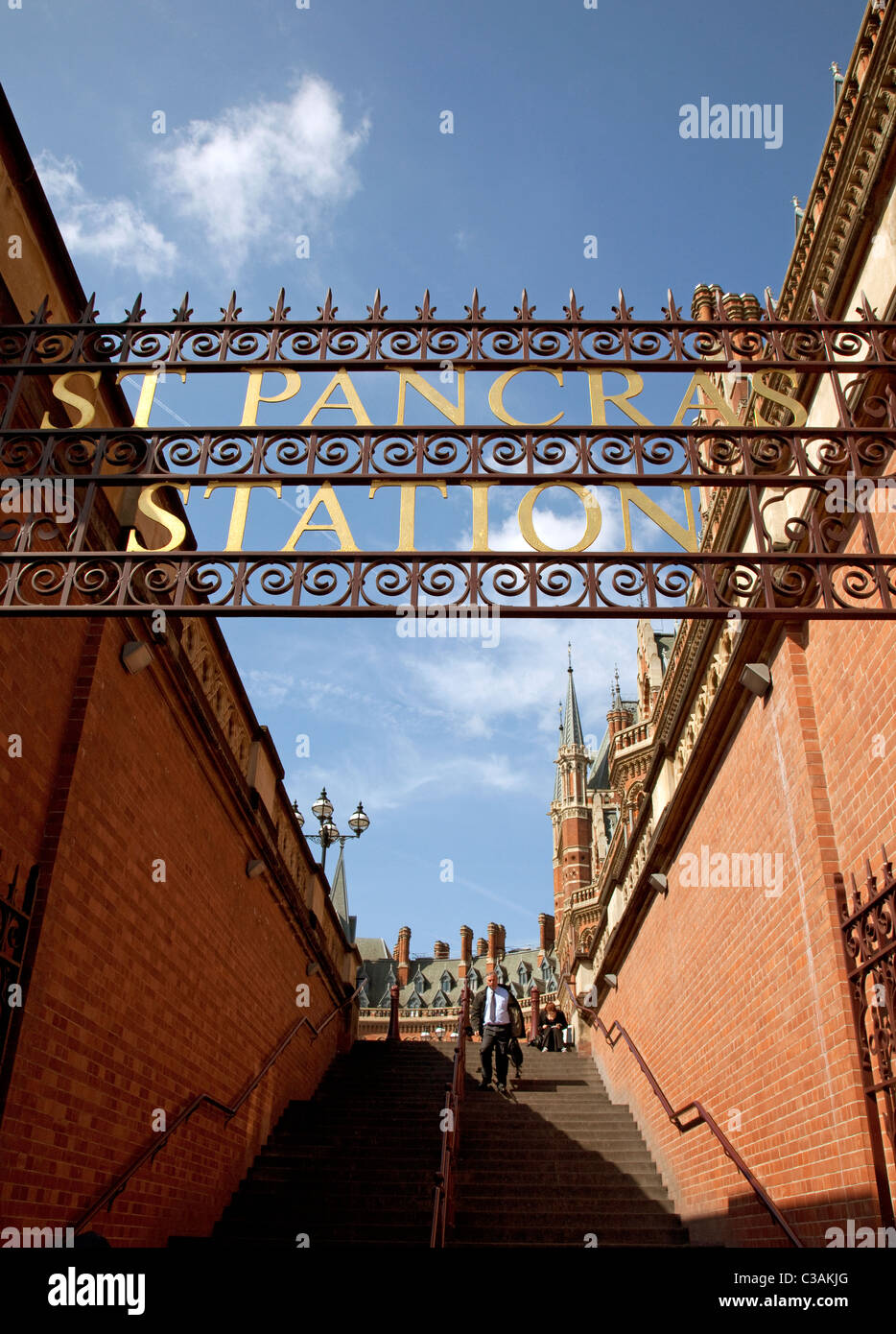 Entrance to St Pancras station, London Stock Photo Alamy