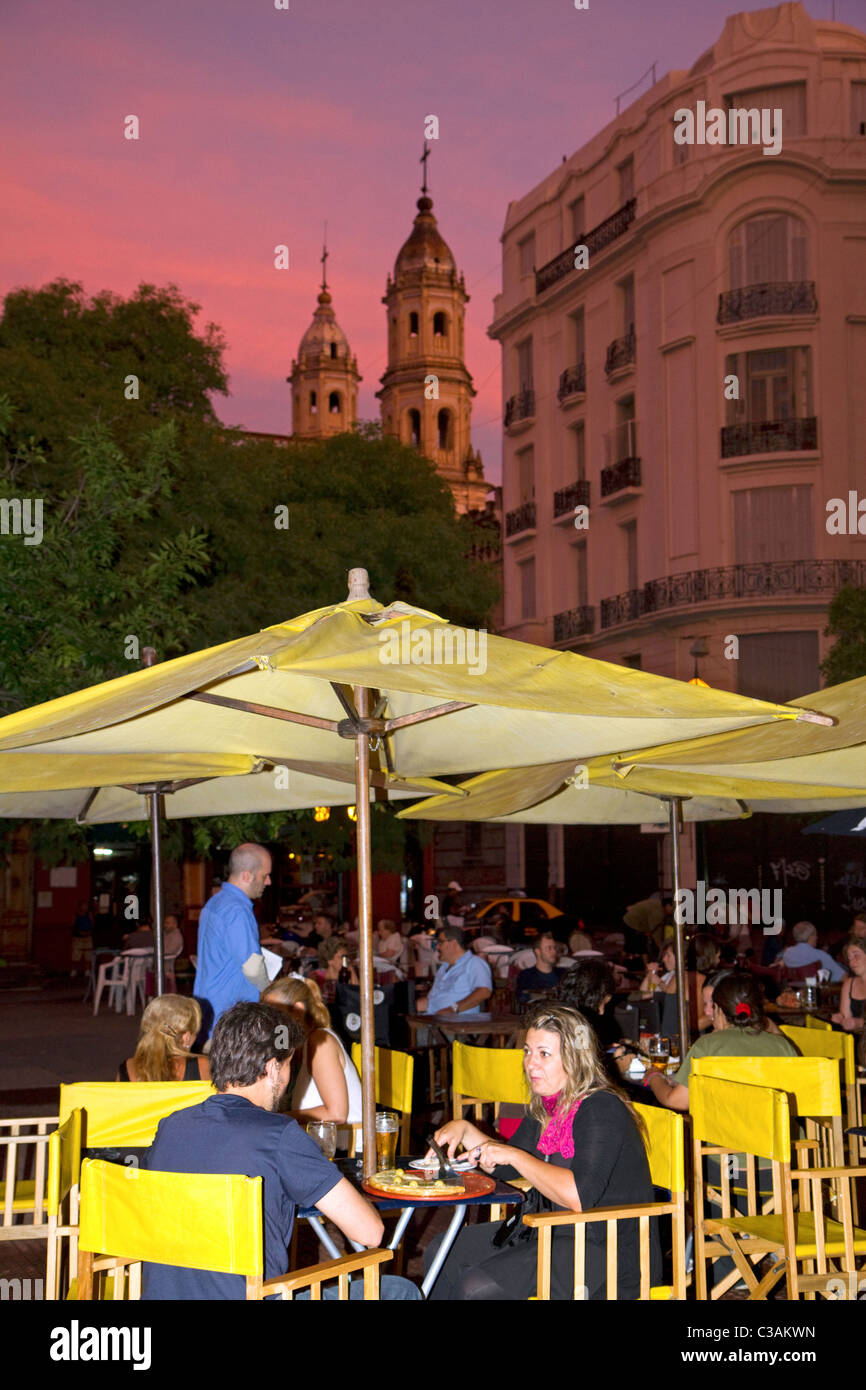 Outdoor dining at Plaza Dorrego in the San Telmo barrio of Buenos Aires