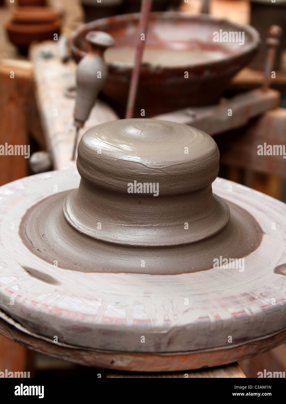 clay pottery stoneware potter wheel ceramics handcrafts artisan studio