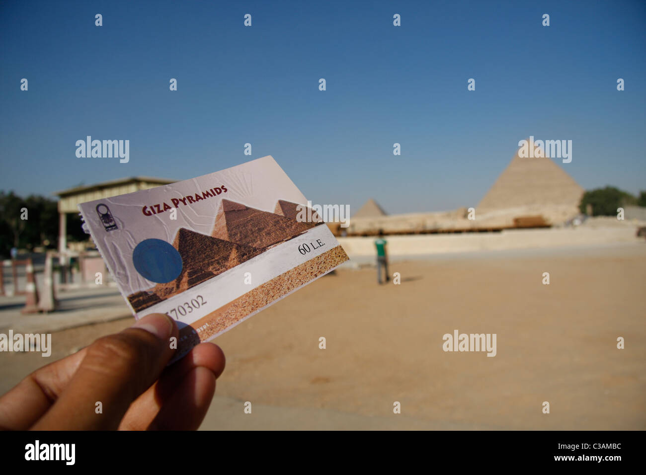 Entry ticket to the pyramids at Giza, Cairo, Egypt Stock Photo Alamy