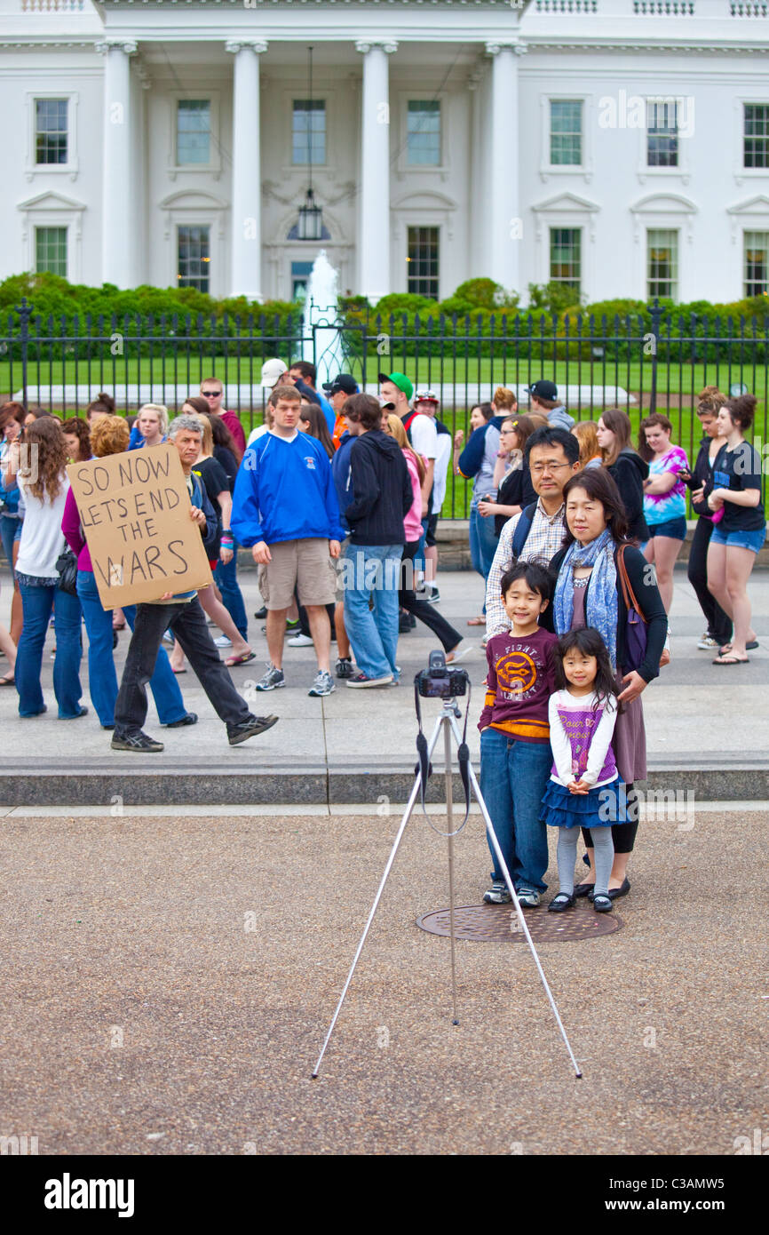 White house on May, 2 the day after Osama bin Laden was killed, Washington DC Stock Photo